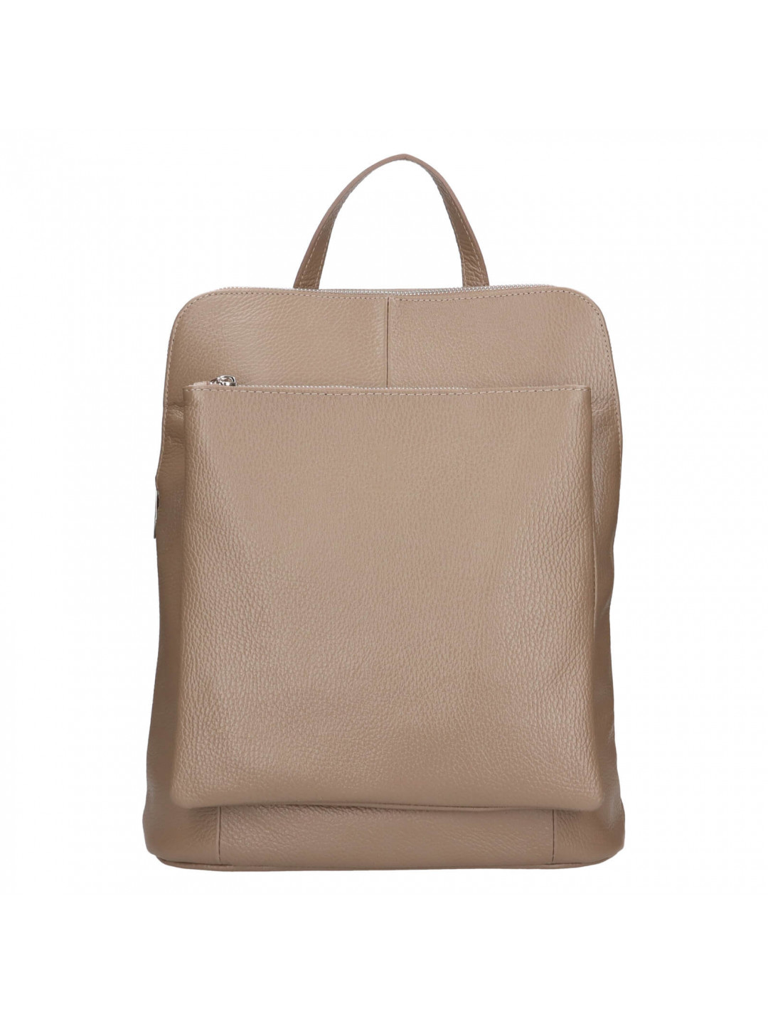 Dámská kožená batůžko-kabelka Italia Ella – tmavě béžová